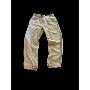 Zanella Men's 33x29 Corduroy Italy Designer Zanella For Bernini Bev Hills Khaki